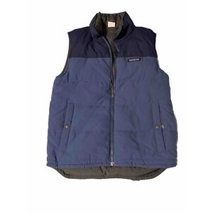 PATAGONIA MEN'S XXS GLASS BLUE/GREY REVERSIBLE PUFFY BIVY DOWN VEST